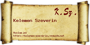 Kelemen Szeverin névjegykártya